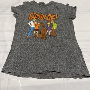 Scooby-Doo Mystery Inc Gang Graphic T-Shirt Gray Space Dye Short Sleeve Medium